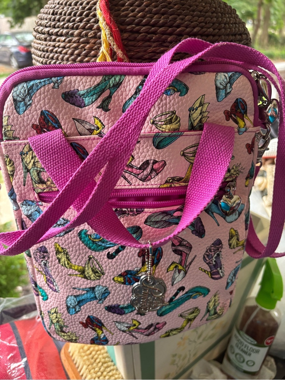 Disney parks pink princess shoes tablet IPad case with strap - Picture 2 of 13